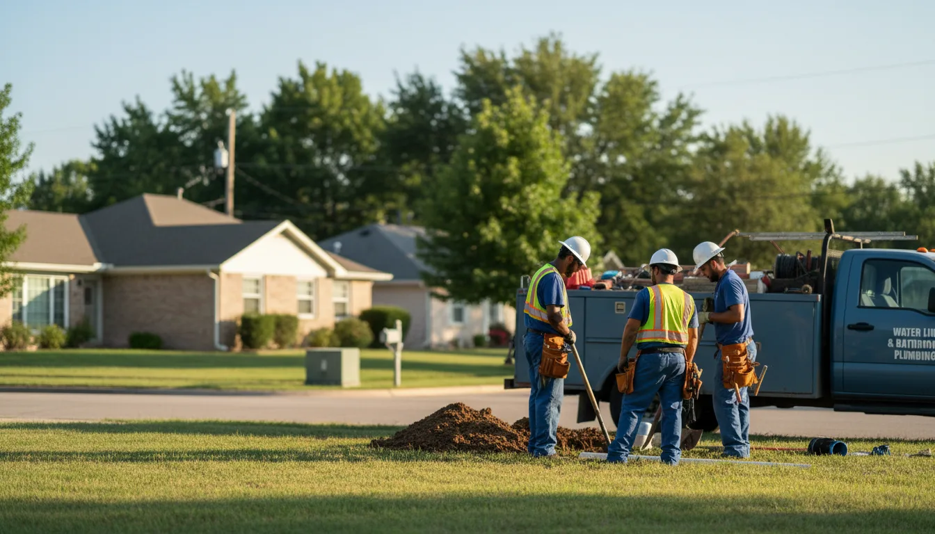 Residential water line and bathroom plumbing service in Hereford, OR
